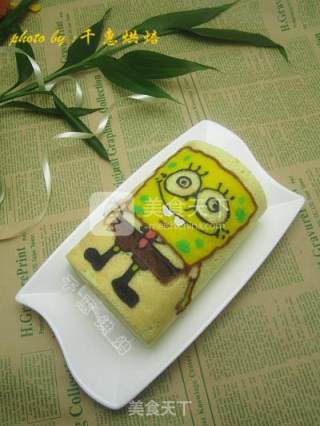 Spongebob Painted Cake Roll recipe