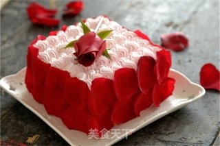 [tomato Recipe] Rose Valentine's Day Cake-it's Better to Send A Rose Cake Than A Rose recipe