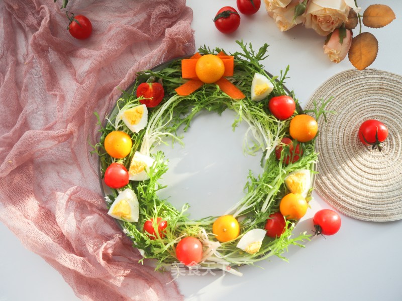 Christmas Creative Vegetable Garland Salad🍎low-fat, Low-calorie Healthy💯 recipe