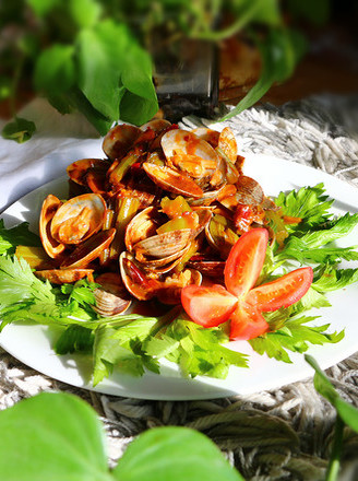 Spicy Roasted Flower Clams recipe