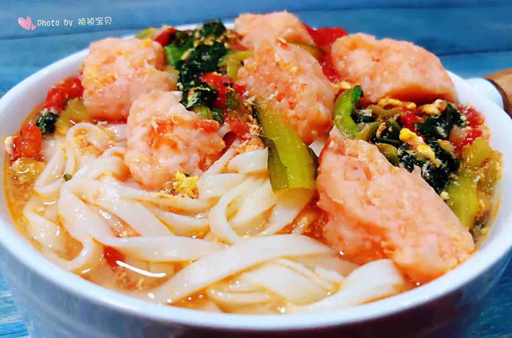 Shrimp and Egg Noodles with Vegetables recipe
