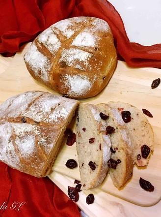 No-knead Whole Wheat Cranberry Soft European Bun recipe