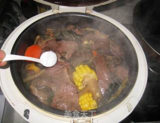 Dried Pork Lung and Vegetable Soup recipe