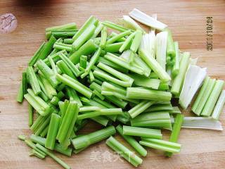 Stir-fried Soybeans with Chopped Pepper and Celery recipe