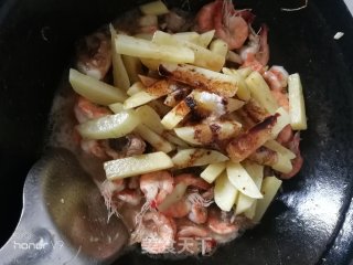 Appetizers, Pork Ribs, Shrimp and Fried Potatoes recipe