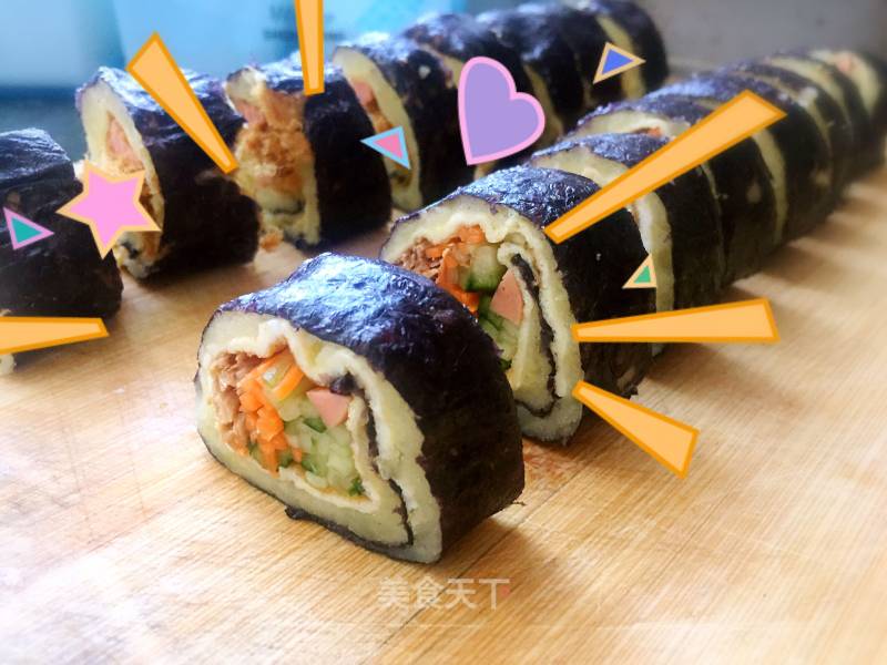 High-fiber Mashed Potato Sushi recipe