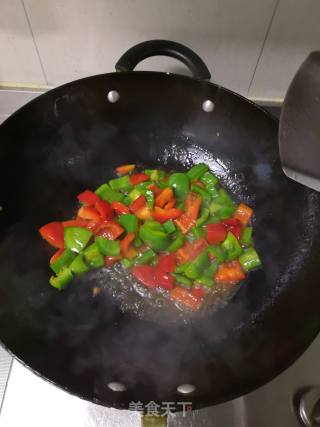 Two-color Pepper in Oyster Sauce recipe