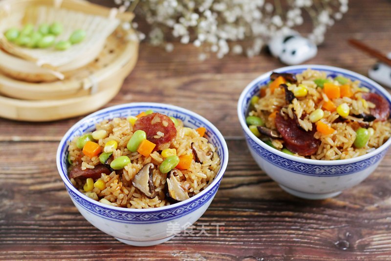 Braised Rice with Sausage and Seasonal Vegetables