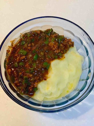 Green Pepper Minced Meat and Mashed Potatoes recipe