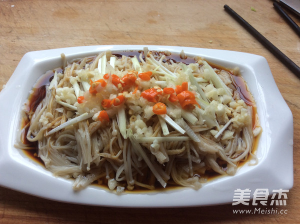 Microwave Garlic Enoki Mushroom recipe