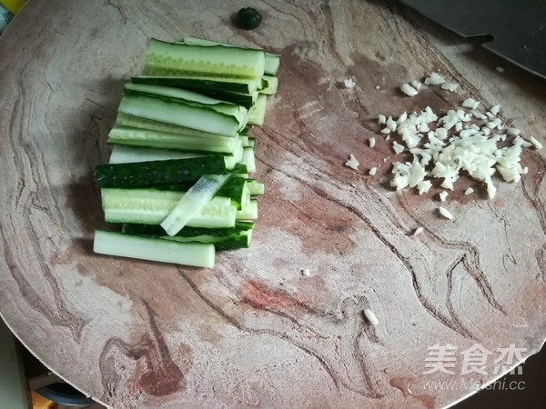 Chopped Pepper Cucumber Strips recipe