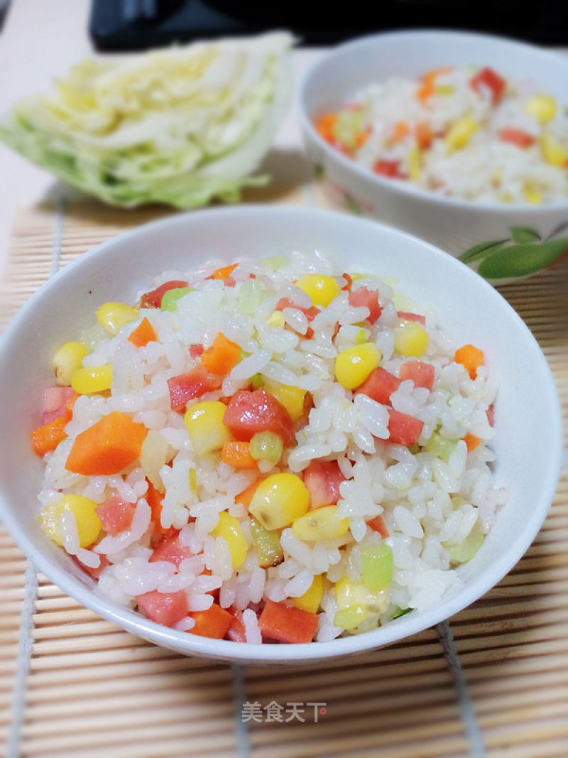 Celery Corn Fried Rice recipe