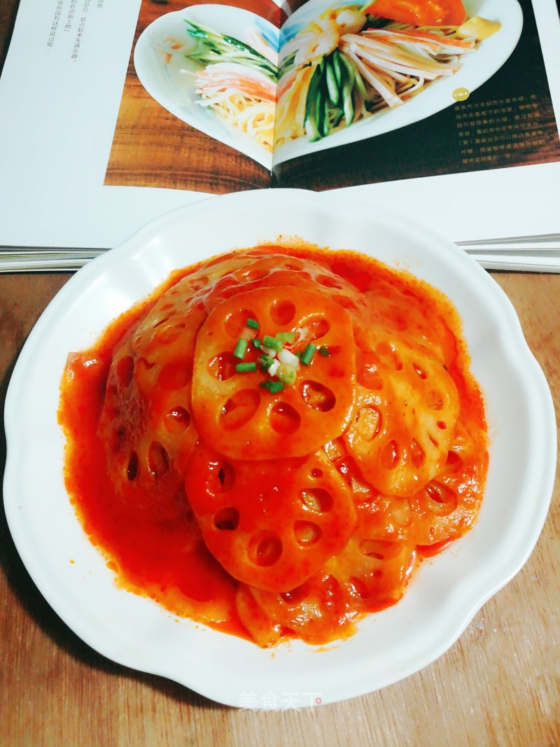 Tomato Sauce Lotus Root Slices recipe