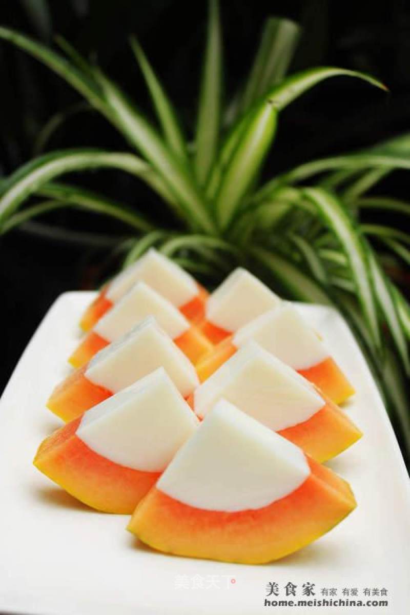 Papaya Coconut Milk Jelly recipe