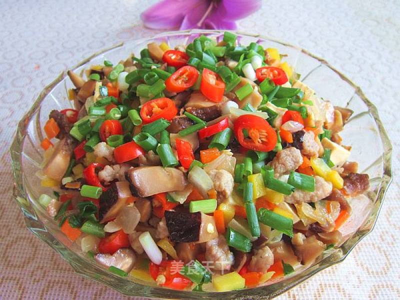 Steamed Tofu with Shiitake Mushrooms and Minced Meat recipe