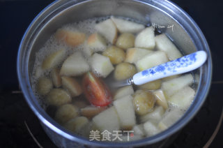 Sweet Potato Balls and Fruit Soup recipe