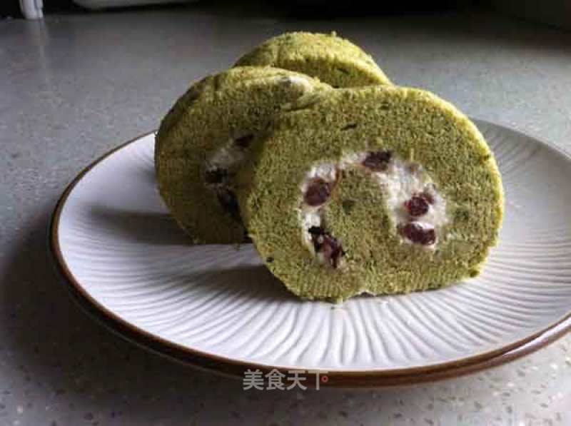 # Fourth Baking Contest and is Love to Eat Festival# Matcha Red Bean Cake Roll