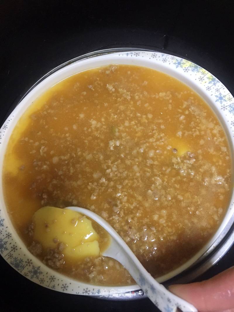 Steamed Eggs with Minced Meat recipe