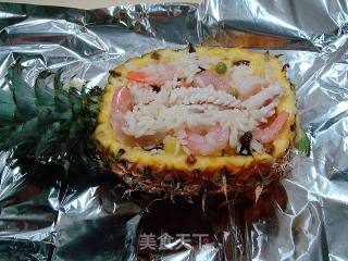 Pineapple Seafood Baked Rice recipe