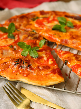 Ten Cilantro Bacon Pizza recipe