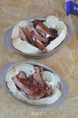 #四session Baking Contest and It's Love to Eat Festival# Roasted Duck Cheese Bread Cup recipe