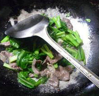 Pork Lung Stir-fried Rape Root recipe