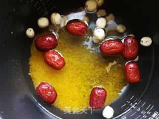 Golden Porridge with Red Dates and Lotus Seeds recipe