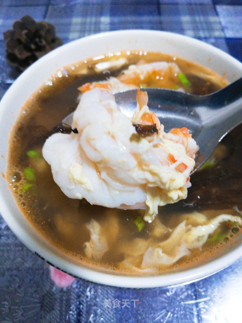 Seaweed, Shrimp and Egg Drop Soup～five-minute Fast Food recipe