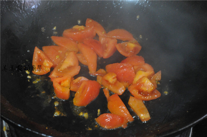 Five Minutes Super Delicious Tomato Ham and Egg Risotto recipe