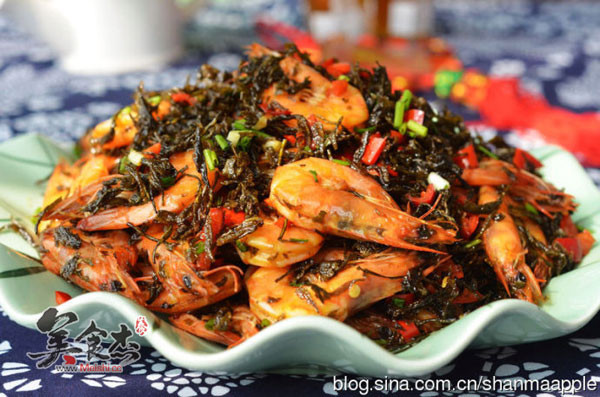 Fried Shrimp with Tea Flavor recipe