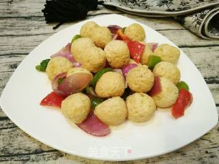 Stir-fried Chicken Tofu Meatballs recipe