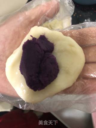 Coconut and Purple Sweet Potato Glutinous Rice Cake recipe
