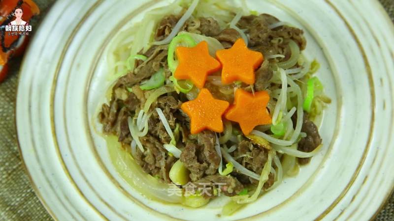 Korean Beef Rolls with Fried Bean Sprouts recipe