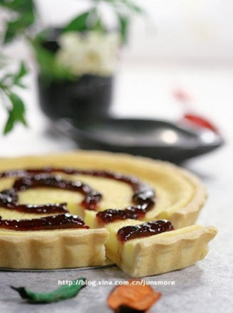 Cheese Pie with Blueberry Sauce recipe