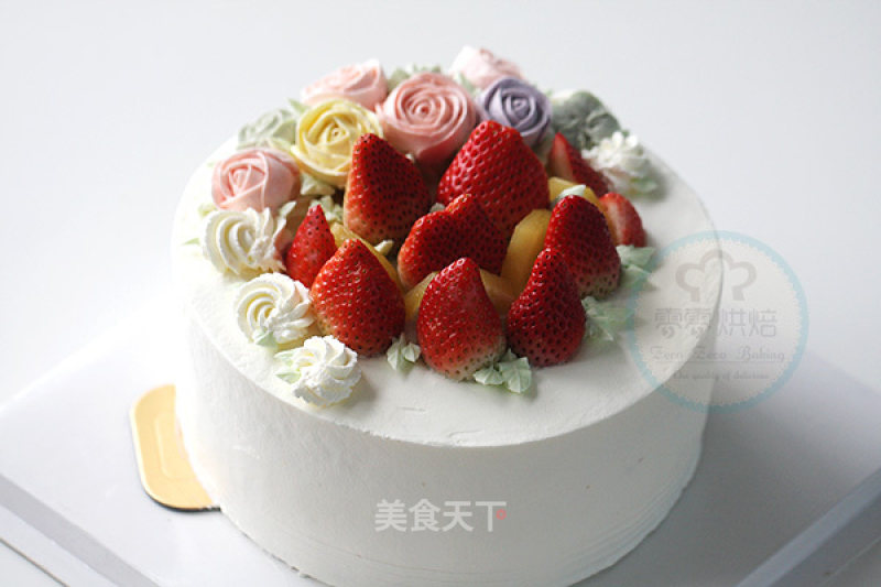 Strawberry Fruit Butter Decorating Cake recipe