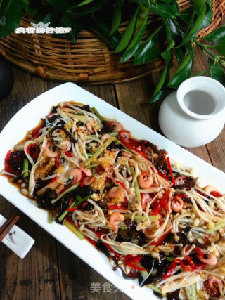 Health and Beauty Salad with Enoki Mushroom recipe