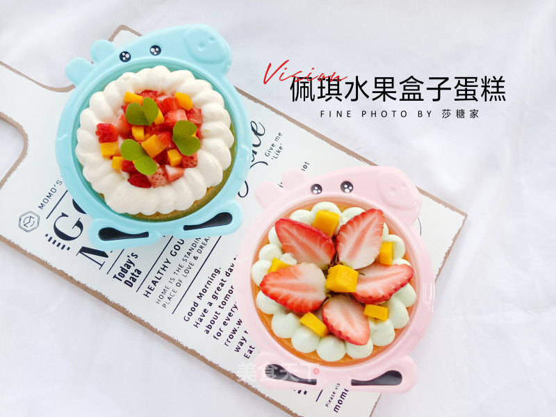 Peppa Pig Fruit Box Cake recipe