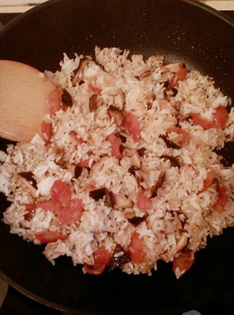 Fried Rice with Sausage and Mushroom
