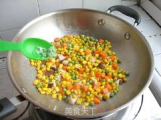 Corn Fried Three-color recipe