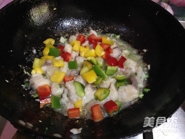 Stir-fried Diced Fish recipe