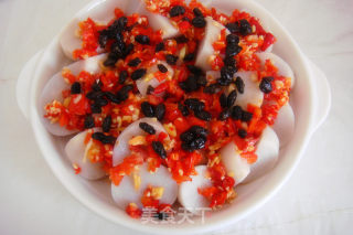 Steamed Taro with Chopped Pepper recipe