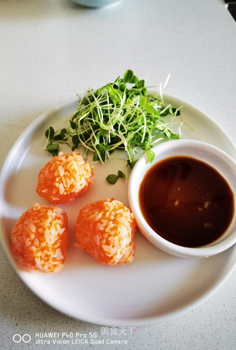 Crab Roe Rice Ball recipe