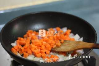 #aca烤明星大赛# Pumpkin and Shrimp Baked Rice recipe