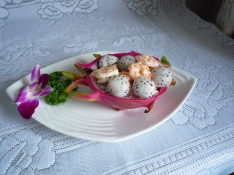 Dragon Fruit Mixed Shrimp recipe