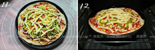 Barbecued Pork and Corn Pizza recipe