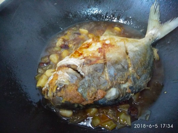 Braised Pomfret recipe