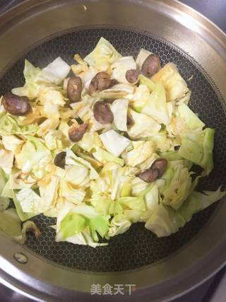Stir-fried Cabbage with Sausage recipe
