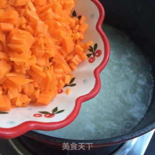 Shrimp Congee with Carrots and Greens recipe