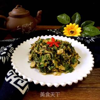 #春食野菜香# Fried Eggs with Wolfberry Head recipe