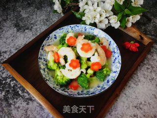 Stir-fried Shrimp with Carrots and Broccoli recipe